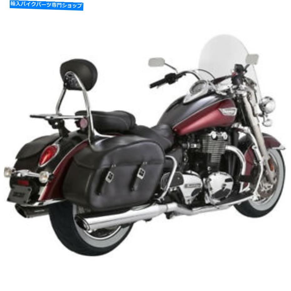 クロームパーツ マフラーのマフラーのマフラー攻撃者のためのヴァンス＆ハインズクロームツインスリススリップ Vance & Hines Chrome Twin Slash Slip On Mufflers Exhaust for Triumph Commander【並行輸入品】