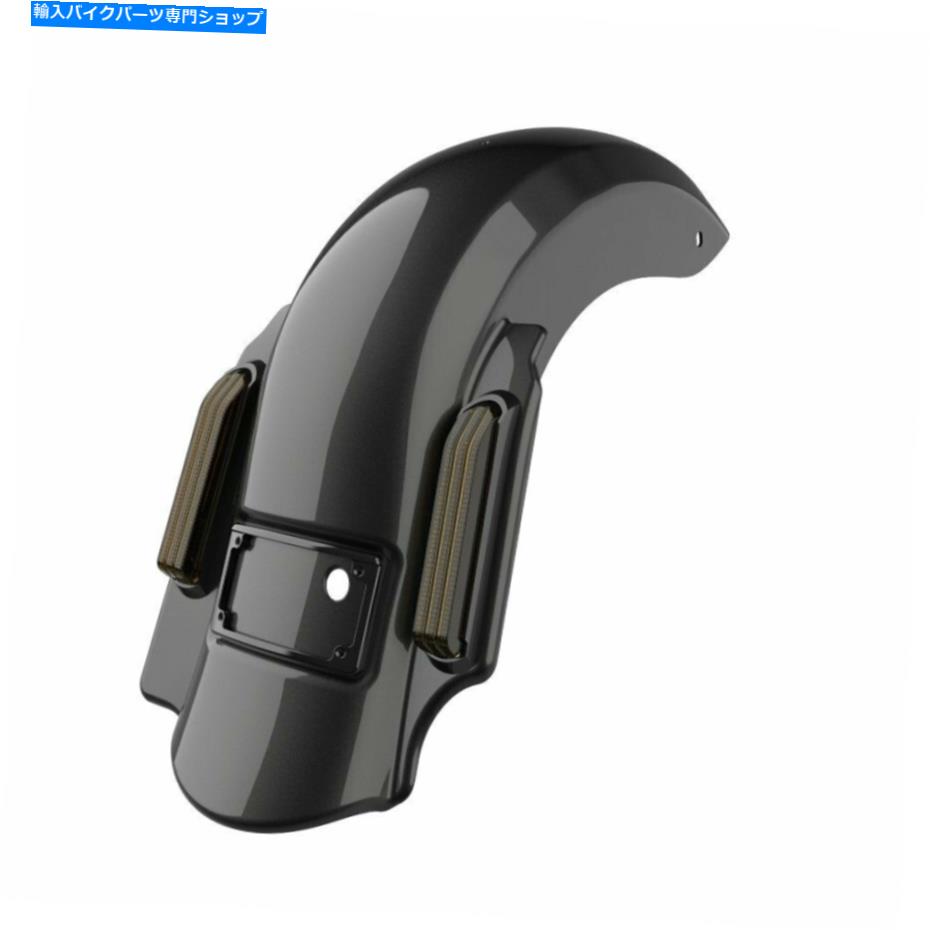 クロームパーツ ブラックパールドミネーターストレッチリアフェンダー2をハーリーツーリング09-13 Black Pearl Dominator Stretched Rear Fender 2 into 1 For Harley Touring 09-13【並行輸入品】