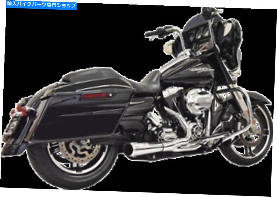 クロームパーツ 1995-2016ハーレーフランのための1つの排気クロムメガホンにバッサニーロード怒り Bassani Road Rage 2 into 1 Exhaust Chrome Megaphone for 1995-2016 Harley FLH FLT【並行輸入品】