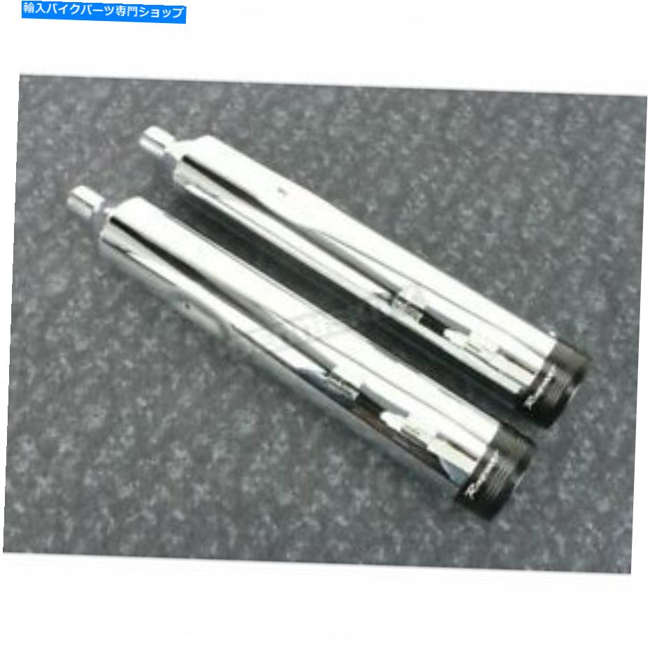 クロームパーツ Rinehart Chrome 4.5 IN。DBX45マフラーW /黒の伝統エンドキャップ - 500-0165 Rinehart Chrome 4.5 in. DBX45 Mufflers w/Black Tradition End Caps - 500-0165【並行輸入品】