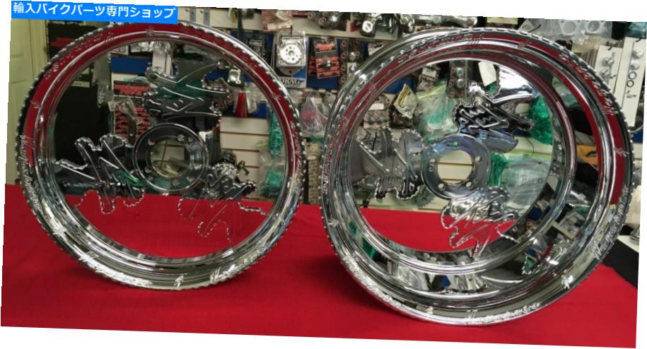 クロームパーツ クローム300mm漢字のロゴホイール?まれなカスタムリム?99-19鈴木神屋大 Chrome 300MM KANJI LOGO WHEELS ~RARE CUSTOM RIMS~ FOR 99-19 SUZUKI HAYABUSA【並行輸入品】|Us Custom Parts Shop USDM