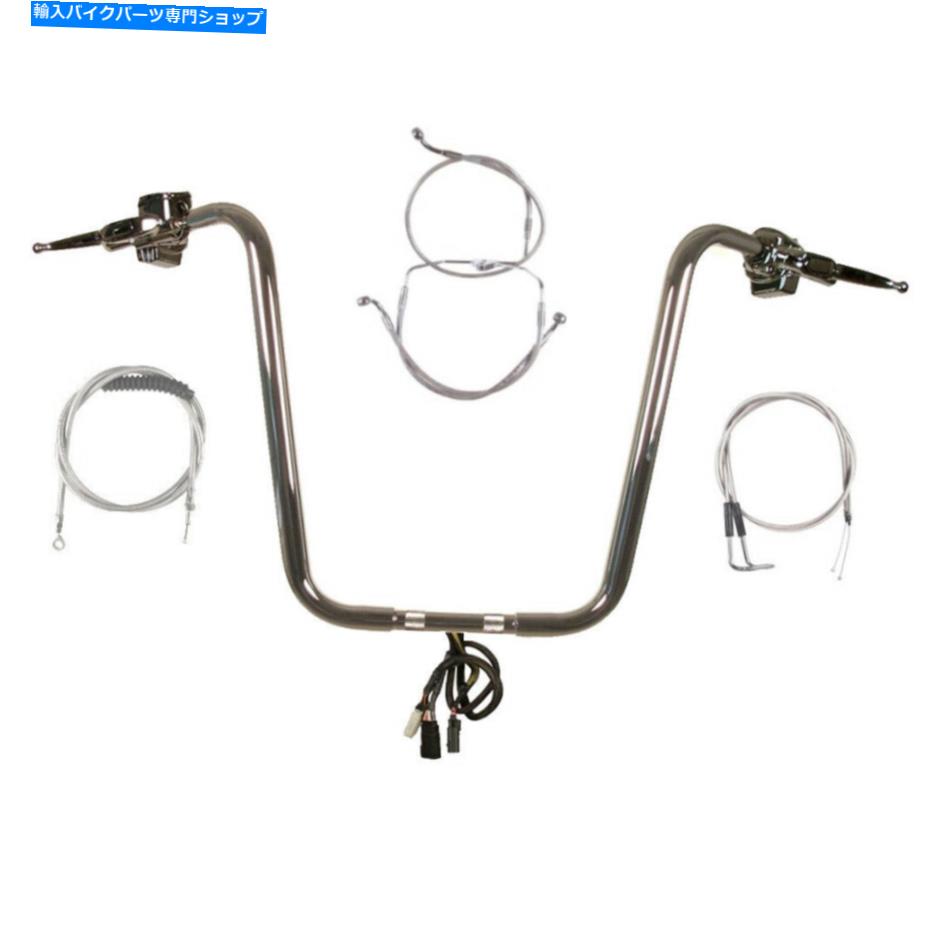クロームパーツ 1 1/4 "Chrome 18" APEハンガーハンドルバーキット2007ハーレーロードキングW /クルーズ 1 1/4" Chrome 18" Ape Hanger Handlebar Kit 2007 Harley Road King w/Cruise【並行輸入品】｜Us Custom Parts Shop USDM