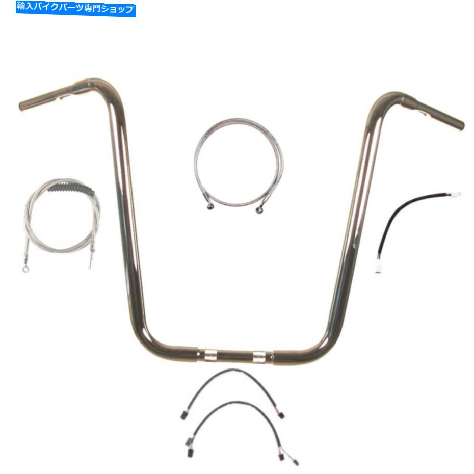 クロームパーツ 1 1/4 "Chrome 20" APEハンガーハンドルバーキット2016-2017ハーレーソフテイルなしABS 1 1/4" Chrome 20" Ape Hanger Handlebar Kit 2016-2017 Harley Softail No ABS【並行輸入品】|Us Custom Parts Shop USDM