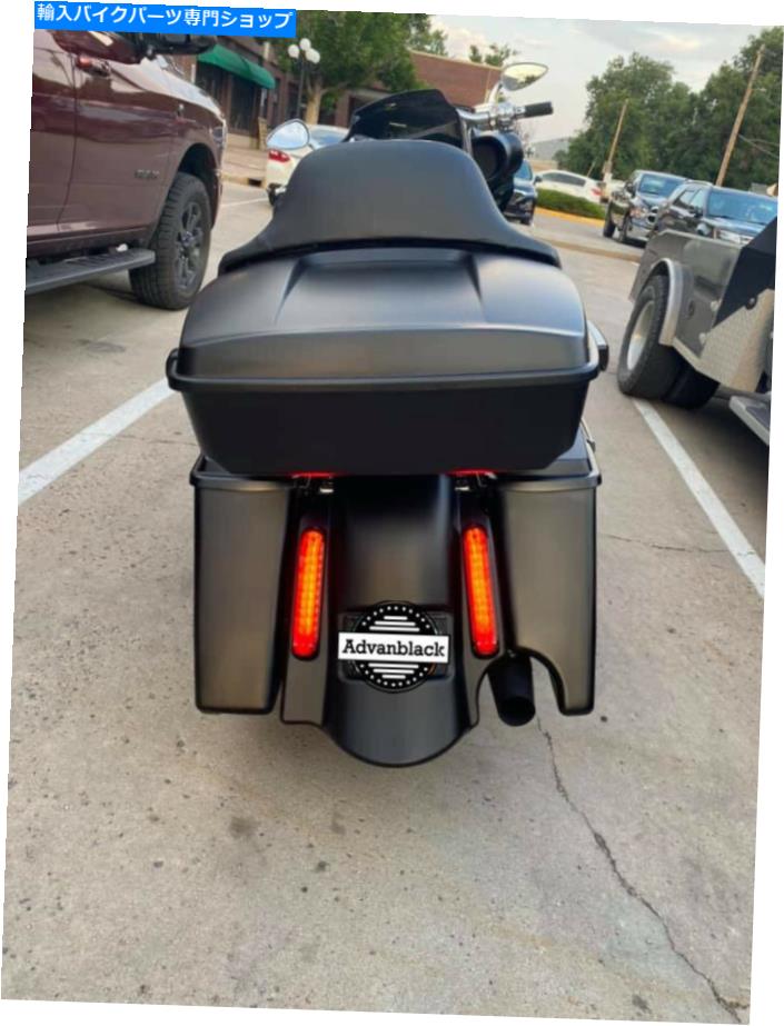 クロームパーツ Denim Black Dominatorストレッチリアフェンダー2に1フィットハーレーツーリング09-13 Denim Black Dominator Stretched Rear Fender 2 into 1 Fits Harley Touring 09-13【並行輸入品】