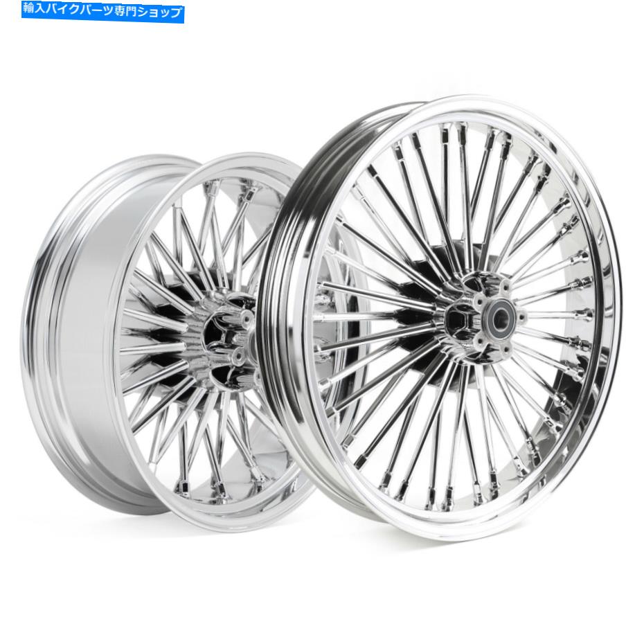 クロームパーツ Chrome Fat Spoke Wheels 21x3.5 18X5.5 Harley Touring Bagger Flhtk Flhtcu 09+ Chrome Fat Spoke Wheels 21X3.5 18X5.5 for Harley Touring Bagger FLHTK FLHTCU 09+【並行輸入品】