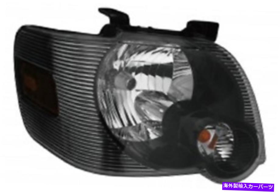 USヘッドライト 06 07 08 09 09 10フォードエクスプローラ/スポーツトラック Right passenger Black headlight for 06 07 08 09 10 Ford Explorer / Sport Trac【並行輸入品】