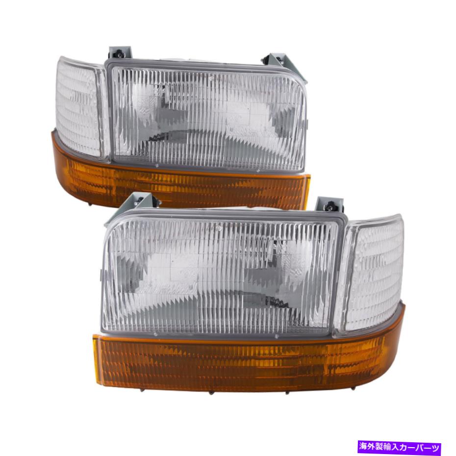 USヘッドライト FITSフォードF-150 / BRONCO 6ピースヘッドライトSET W /キセノン電球セット Fits Ford F-150/Bronco 6-Piece Headlights Set w/Xenon Bulbs【並行輸入品】