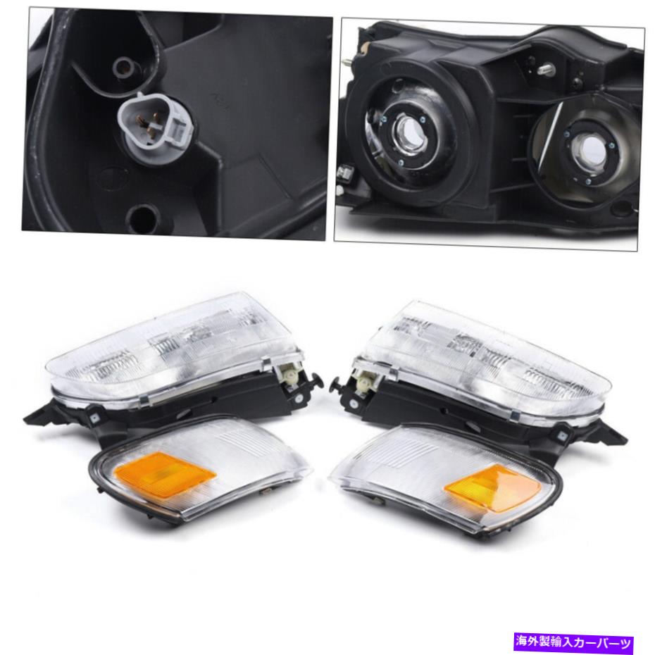 USヘッドライト ヘッドライトはトヨタ1993-1997カローラのための左右の角色の照明 Headlights Clear Lens Left & Right Corner Lights For Toyota 1993-1997 Corolla【並行輸入品】