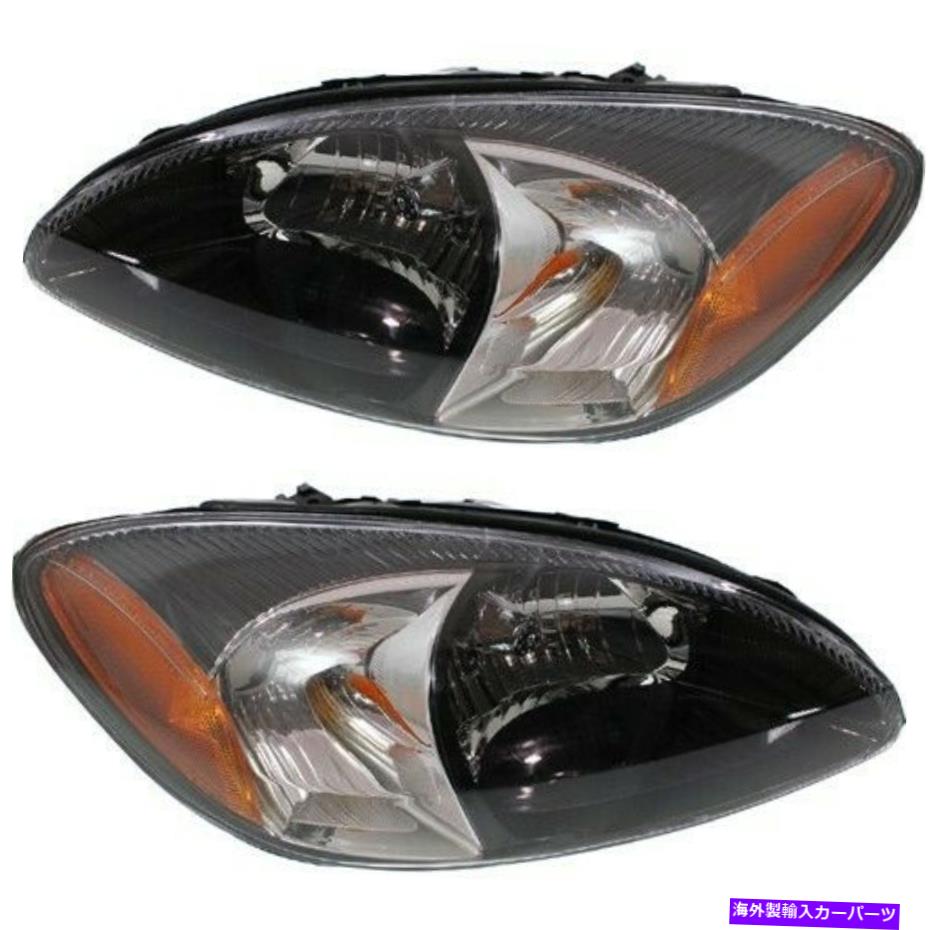 USヘッドライト Headlight 2000-2007フォード牡牛座の左右の黒い住宅2PC Headlight Set For 2000-2007 Ford Taurus Left and Right Black Housing 2Pc【並行輸入品】