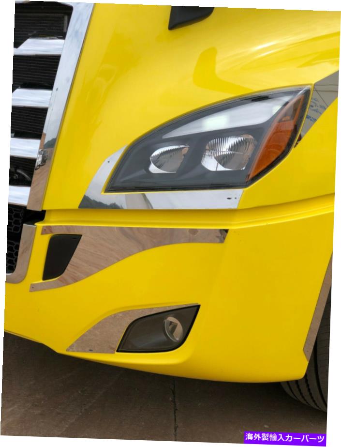 USヘッドライト 2018+ FreightLiner Cascadiaペアのヘッドライトトリム - 新しいボディスタイル#16567 2018+ Freightliner Cascadia Pair Headlight Trim - New Bodystyle # 16567【並行輸入品】