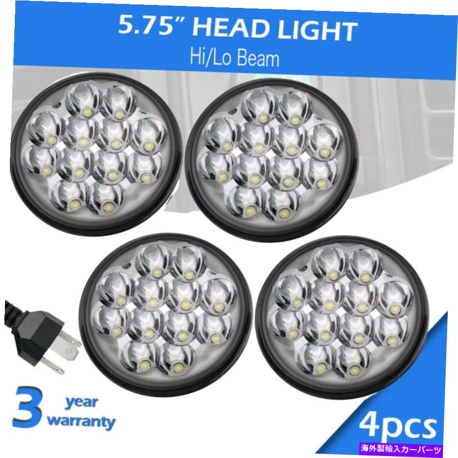 USヘッドライト 4ピース5-3 / 4「5.75」LED H5001 / H5006ヘッドライトクリスタルシールビーム12V電球 4pcs 5-3/4\