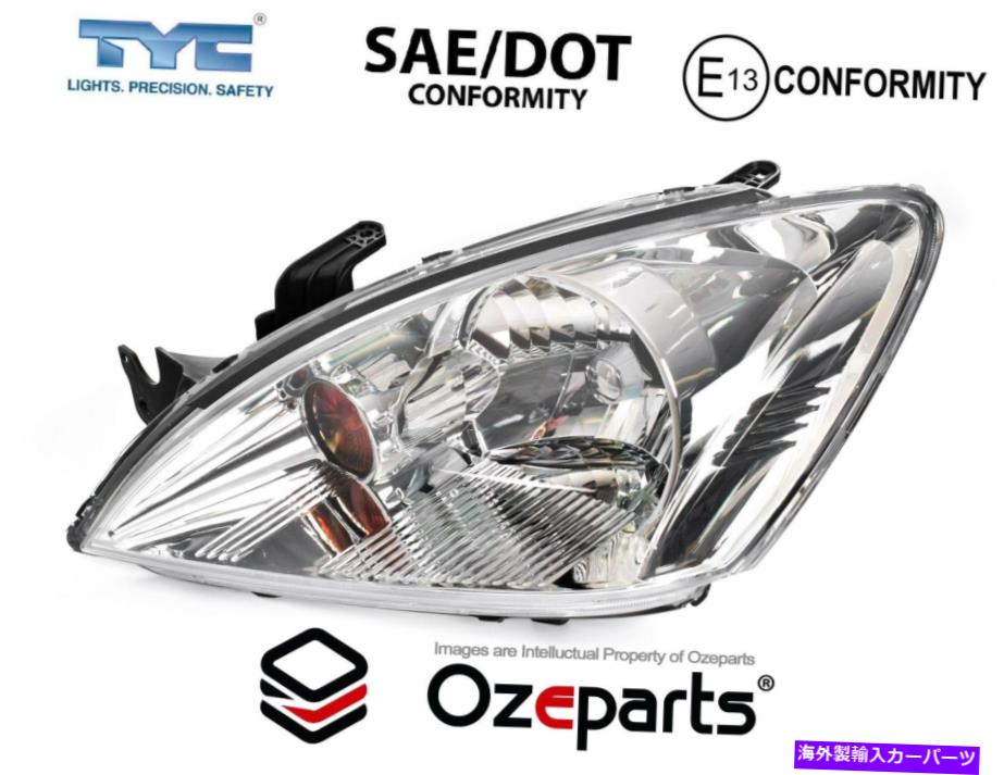 USヘッドライト 三菱ランサーCH 03~08セダンワゴン用LH LHS左ヘッドライトランプクロム LH LHS Left Head Light Lamp Chrome For Mitsubishi Lancer CH 03~08 Sedan Wagon【並行輸入品】
