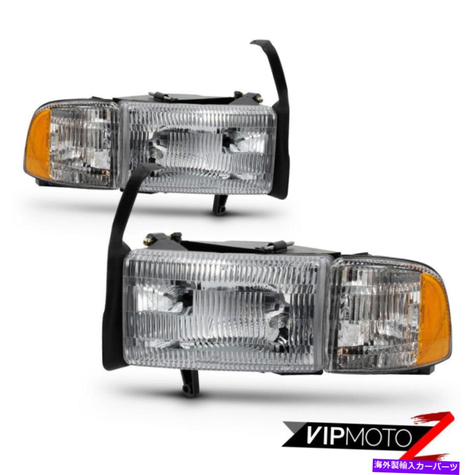 USヘッドライト 94-01 Dodge RAM 1500 2500 3500 Chrome {ファクトリースタイル}ヘッドライトコーナーランプ For 94-01 Dodge RAM 1500 2500 3500 Chrome {FACTORY STYLE} Headlight Corner Lamp【並行輸入品】