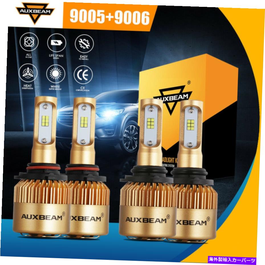 USヘッドライト AuxBeam 9005 + 9006 LEDヘッドライトコンボキット電球高ロービーム16000LM F-16 AUXBEAM 9005+9006 LED Headlight Combo Kit Light Bulbs High Low Beam 16000lm F-16【並行輸入品】