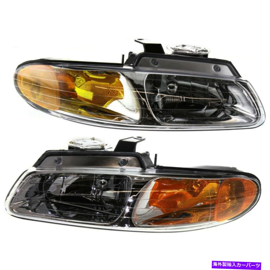 USヘッドライト 96-99 Dodge Grand Caravan Caravan Left＆Right W / Bulb用ヘッドライトセット Headlight Set For 96-99 Dodge Grand Caravan Caravan Left & Right w/ bulb【並行輸入品】
