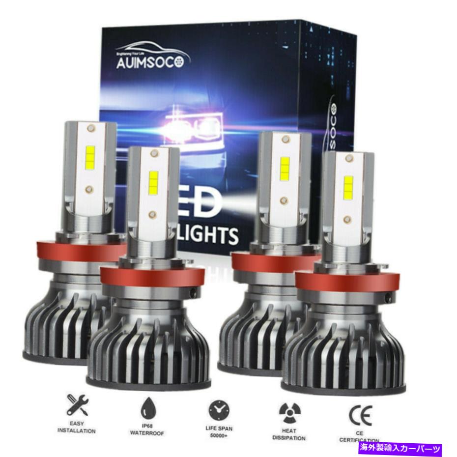 USヘッドライト FreightLiner Cascadia 2008-2016ホワイトH9 + H11 LEDヘッドライト電球ハイロービーム For Freightliner Cascadia 2008-2016 White H9+H11 LED Headlight Bulb Hi-Low Beam【並行輸入品】