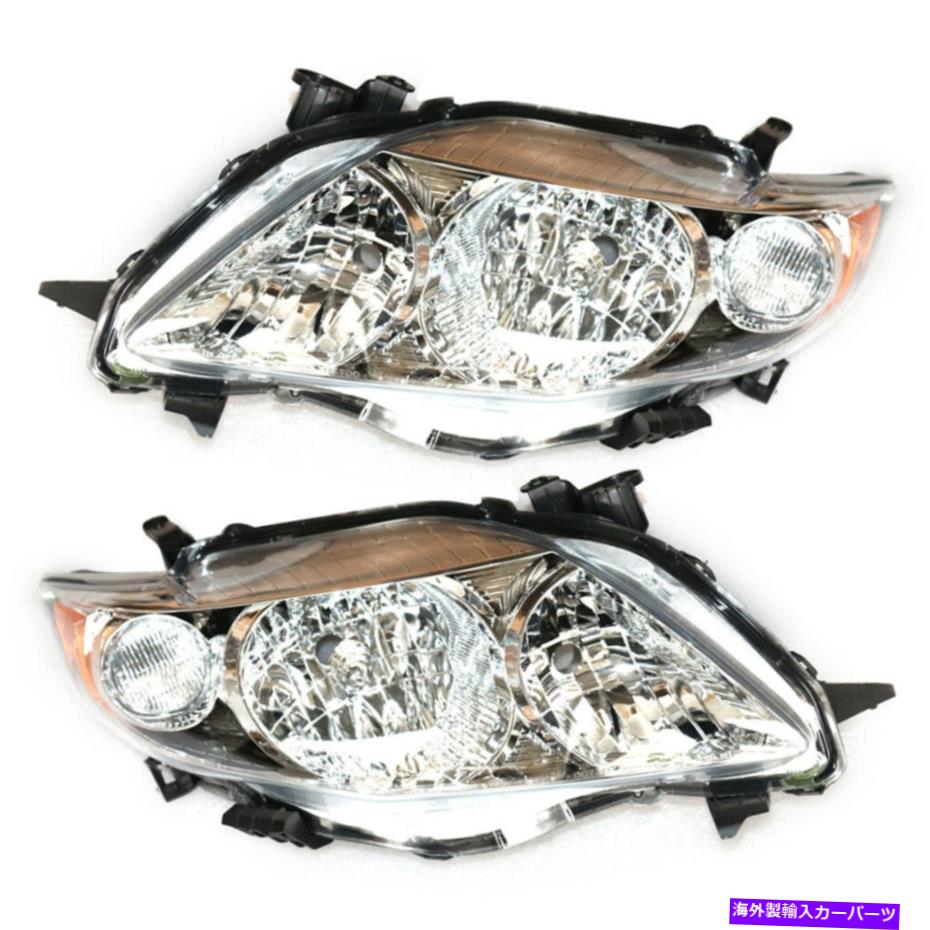 USヘッドライト LEFT +右ヘッドライトフロントランプの交換セットTOYOTA COROLA SALE！ Left+Right Headlight Front Lamp Replacement Set For 09-2010 Toyota Corolla SALE!【並行輸入品】