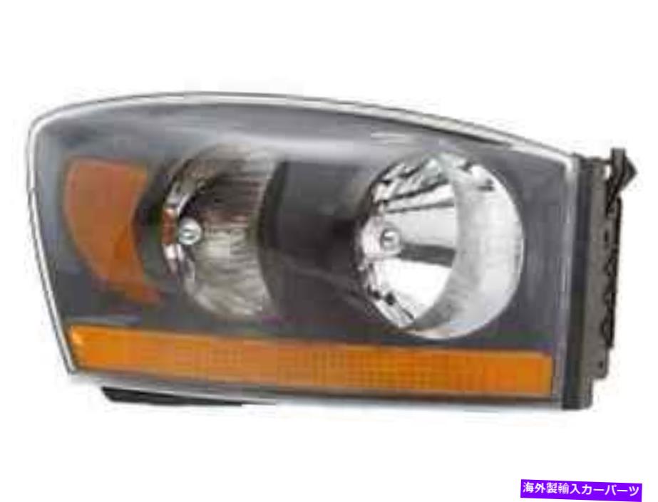 USヘッドライト NEW 2006ドッジRAM 1500/2500/3500右乗客ヘッドライトブラックベゼル New 2006 Dodge RAM 1500 / 2500 / 3500 right passenger headlight black bezel【並行輸入品】