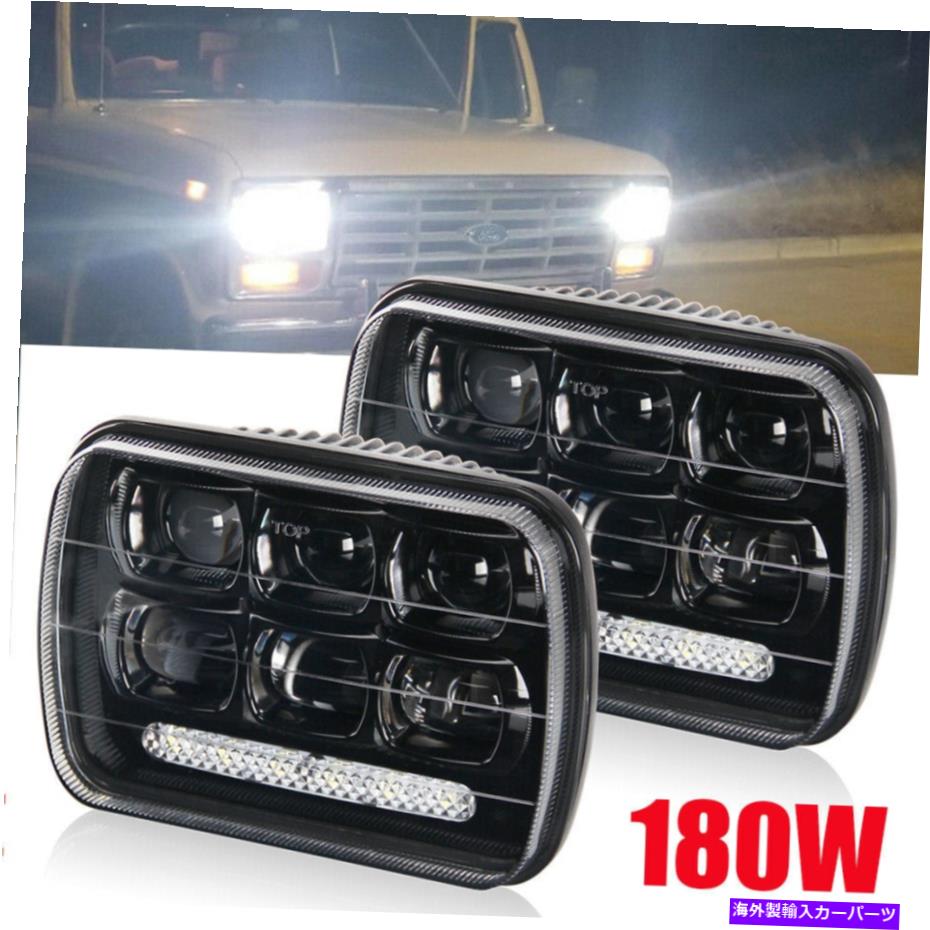 USヘッドライト ペア7x6 '' LEDヘッドライトHI / LO for Ford E-150 E-350エコノリンクラブワゴンカーゴ Pair 7X6'' LED Headlights Hi/Lo for Ford E-150 E-350 Econoline Club Wagon Cargo【並行輸入品】