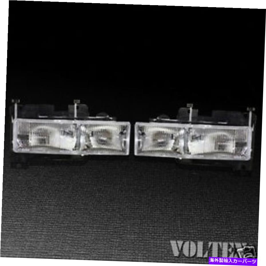 USヘッドライト 1999 GMC K1500郊外K2500郊外ヘッドライトランプクリアレンズフルサイズペア 1999 GMC K1500 Suburban K2500 Suburban Headlight Lamp Clear lens Full Size pair【並行輸入品】