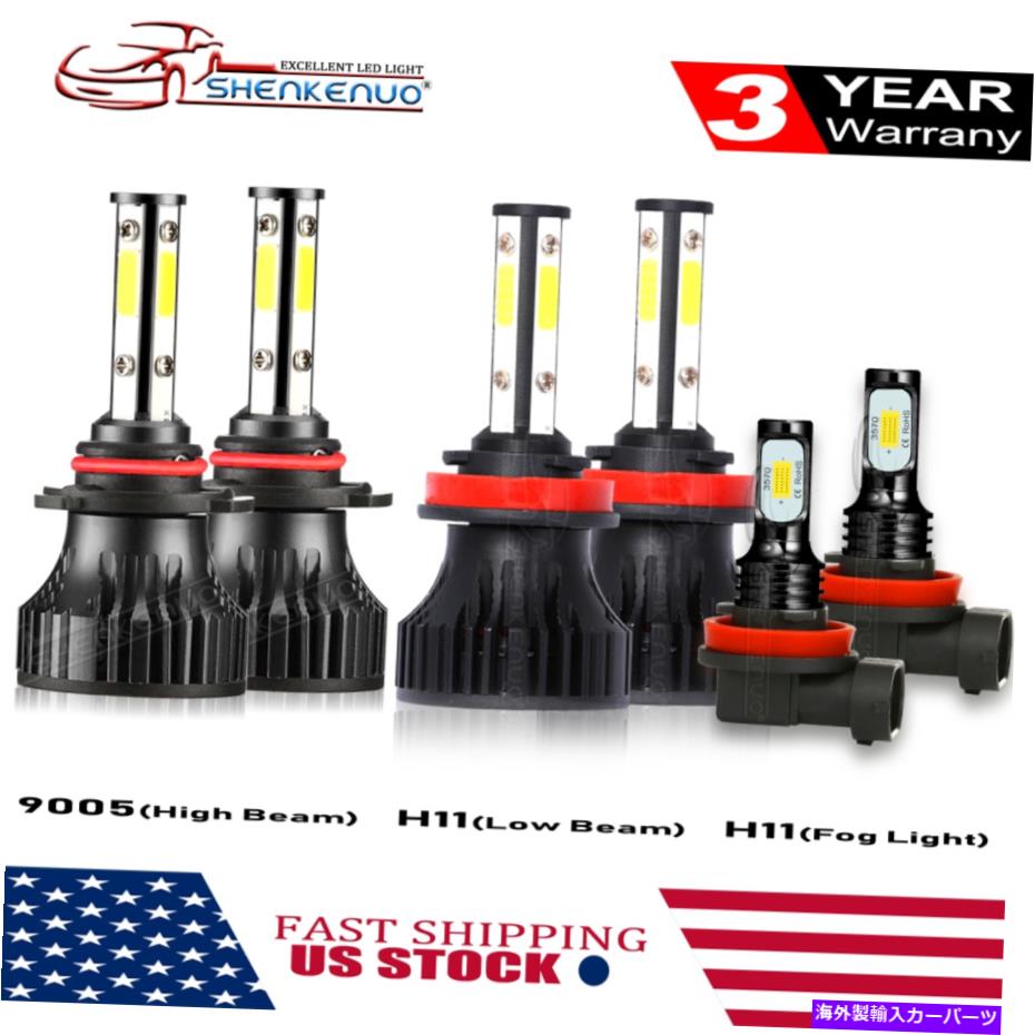 USヘッドライト トヨタカムリ2007-2014 6000K LEDヘッドライト高ロー+フォグライト電球キット For Toyota Camry 2007-2014 6000K LED Headlight High Low + Fog Light Bulbs Kit【並行輸入品】