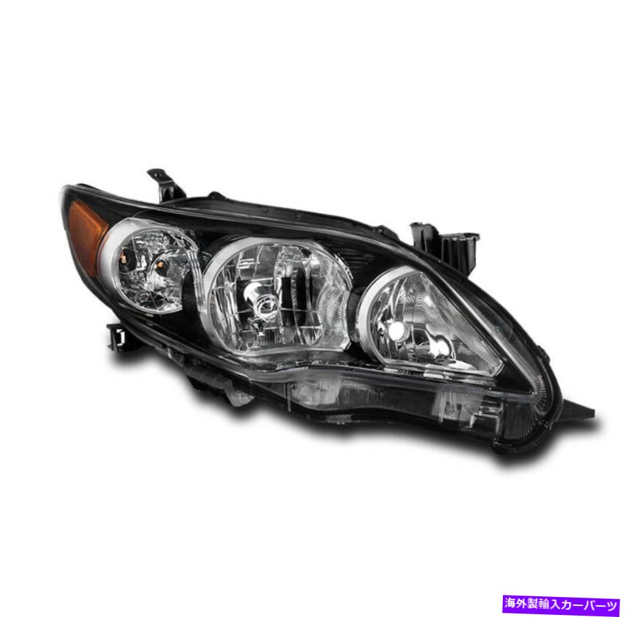 USヘッドライト 米国建ての2011-2013トヨタカローラブラックヘッドライト旅客RH側 FOR US-BUILT 2011-2013 TOYOTA COROLLA BLACK HEADLIGHT PASSENGER RIGHT RH SIDE【並行輸入品】