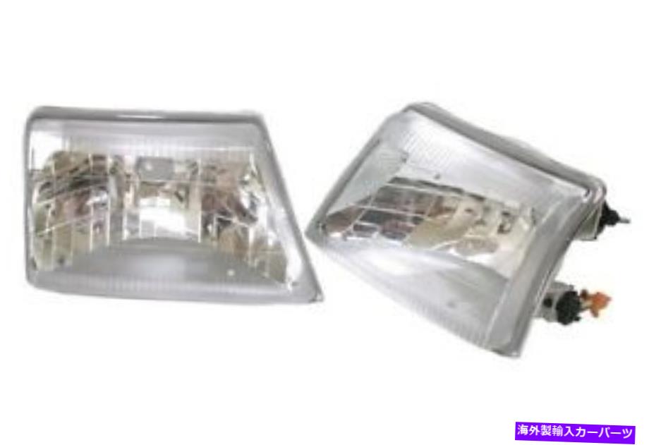 USヘッドライト Repo Pair Pair Depo Pair Cleand Lightsアセンブリを合わせる98-00フォードレンジャークリスタル fit 98-00 Ford Ranger Crystal Clear Head Lights Assembly by DEPO PAIR NIB【並行輸入品】