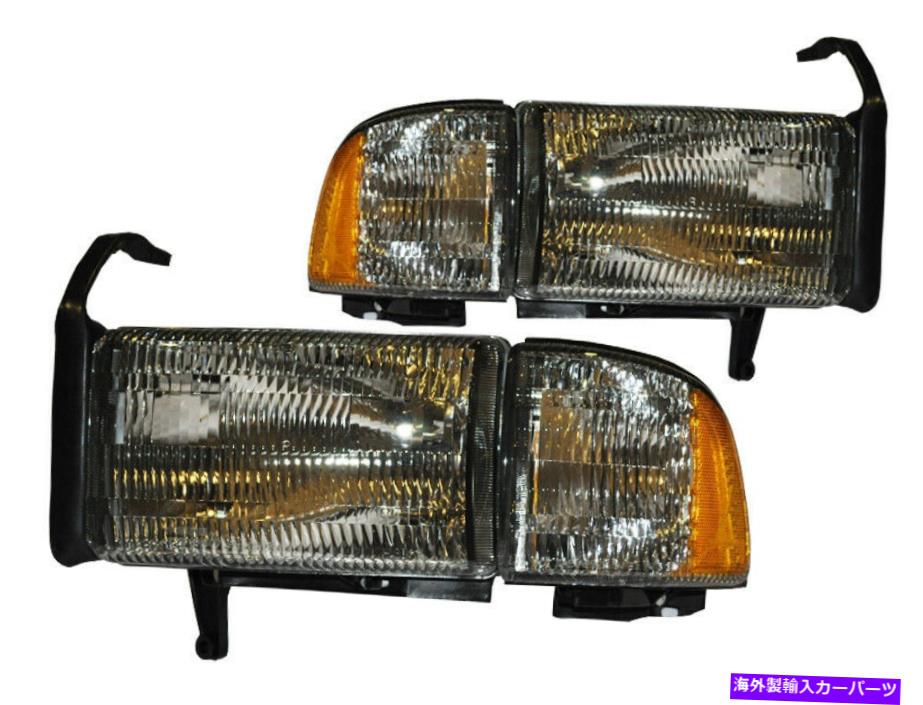 USヘッドライト ハロゲン性能ヘッドライトセットフィット1994-2002ドッジRAM（ノンスポーツ） Halogen Performance Headlights Set Fits 1994-2002 Dodge Ram (Non-Sport)【並行輸入品】