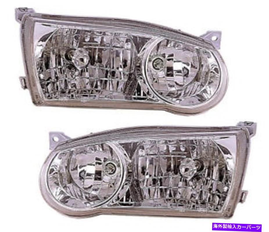 USヘッドライト 2002年2002年トヨタカローラヘッドライトペアセット For 2001 2002 Toyota Corolla Headlights Pair Set【並行輸入品】
