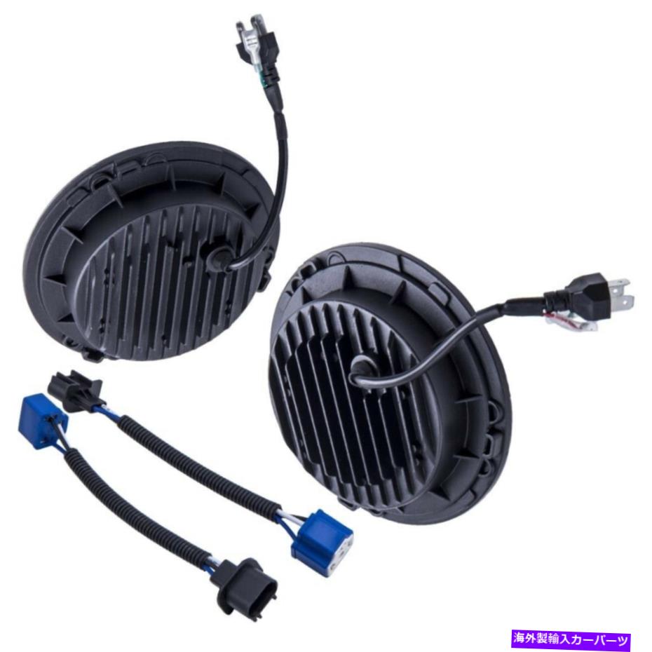 USヘッドライト ジープラングラーのための2つの前部後部7インチLEDヘッドライトのハロー角の目のパック Pack of 2 Front Rear 7 Inch LED Headlights Halo Angle Eyes For Jeep Wrangler【並行輸入品】 32,871円