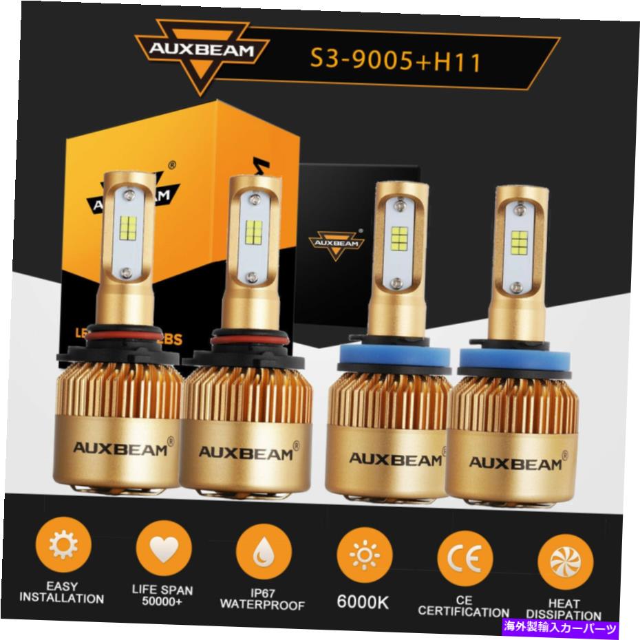 USヘッドライト AuxBeam 9005 H11 LEDヘッドライト電球高ロービーム6000KはAcura MDX AUXBEAM 9005 H11 LED Headlight Bulb High Low Beam 6000K For 2007-2013 Acura MDX【並行輸入品】