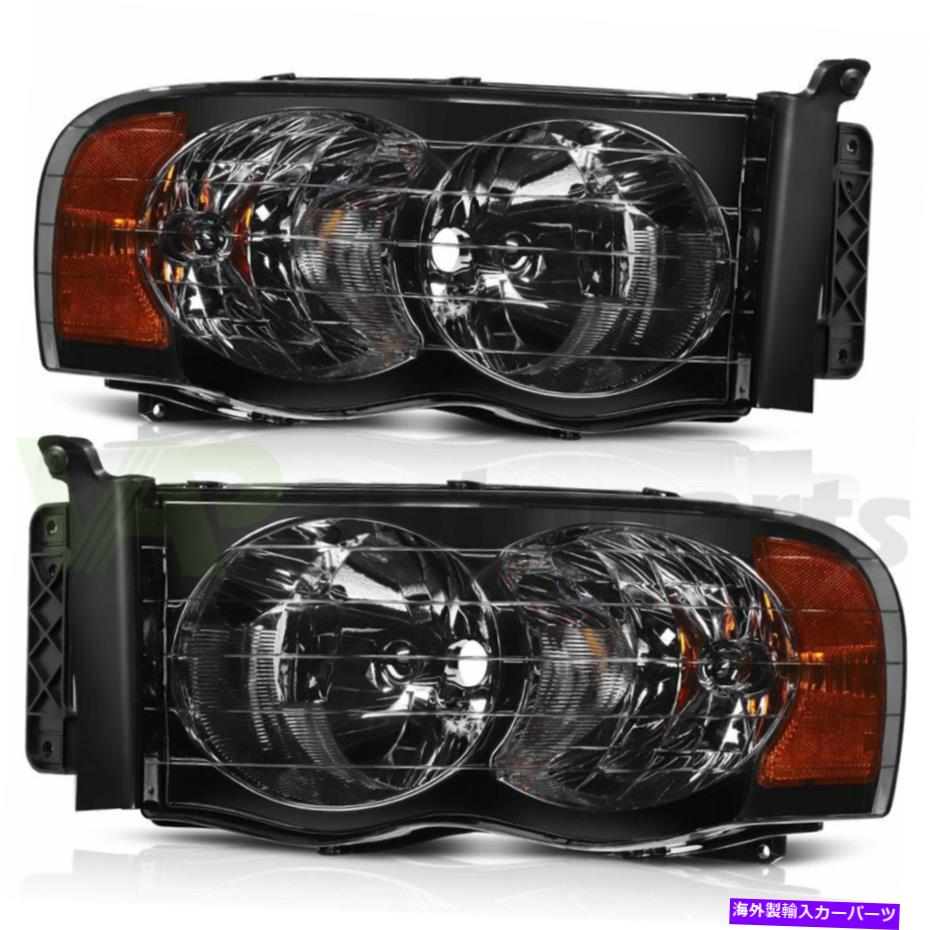 USヘッドライト フィット2002-2005ドッジRAMヘッドライトアセンブリドライバ+旅客サイドセット Fits 2002-2005 Dodge Ram Headlights Assembly Driver + Passenger Side Set【並行輸入品】