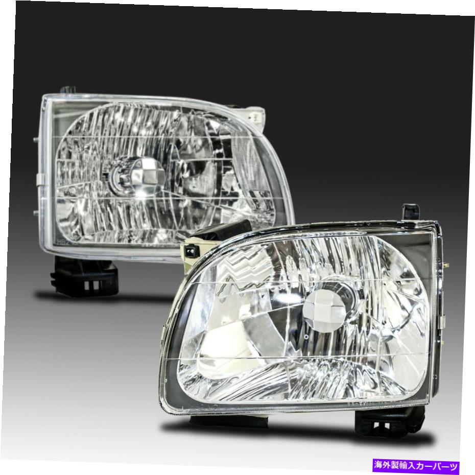 USヘッドライト Toyota Tacoma 2001-2004のための2LH＆RHヘッドライトアセンブリレンズの新しいセット New Set of 2 LH & RH Headlights Assembly Clear Lens For Toyota Tacoma 2001-2004【並行輸入品】
