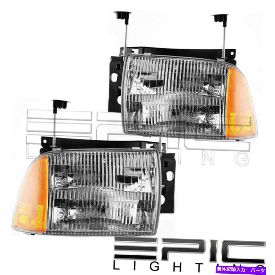 USヘッドライト 1995年から1997年のシボレーブレザーのための左右側ペアコンポジットヘッドランプ Left Right Sides Pair Composite Headlamps for 1995-1997 CHEVROLET BLAZER【並行輸入品】 32,871円