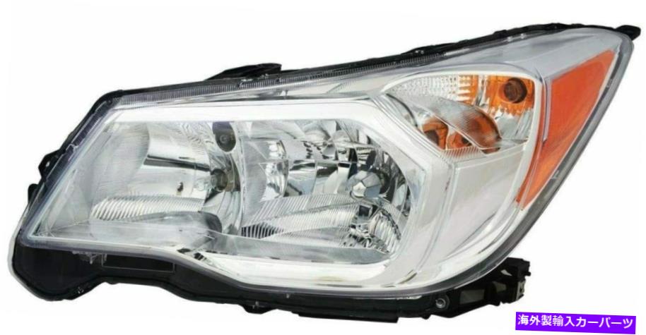 USヘッドライト Headlight 2014年2015年2015年2015年のSubaru Forester 2.5Lエンジン Headlight Left With Chrome Bezel For 2014 2015 2016 Subaru Forester 2.5L Engine【並行輸入品】