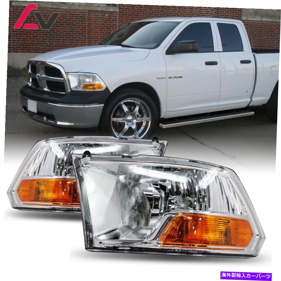 USヘッドライト Dodge Ramのための09-18クリアレンズの交換ヘッドライトヘッドランプ左+右 09-18 For Dodge Ram Clear Lens Replacement Headlights Headlamps Left+Right【並行輸入品】