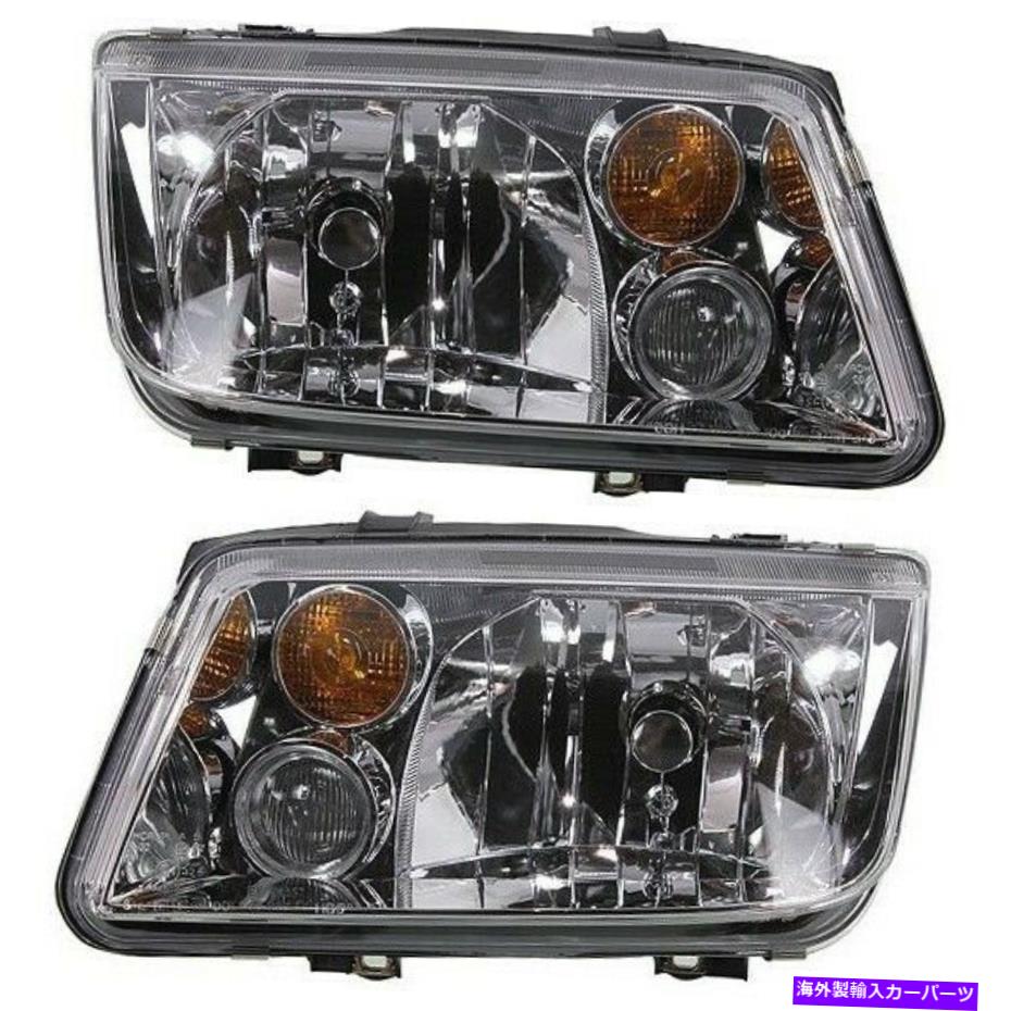 USヘッドライト Headlight 2002-2005フォルクスワーゲンジェットJettaがフォグライト2pcで左右 Headlight Set For 2002-2005 Volkswagen Jetta Left and Right With Fog Light 2Pc【並行輸入品】