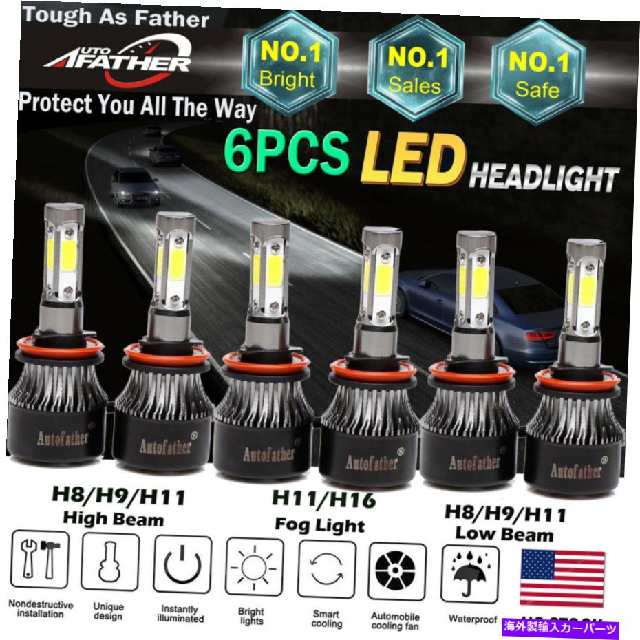 USヘッドライト トヨタタコマ2016年2017年2017年ぶり/ LOビーム+フォグライト電球のクリーーLEDヘッドライトキット CREE LED Headlight Kit for Toyota Tacoma 2016 2017 2018 Hi/Lo Beam+FogLight Bulb【並行輸入品】