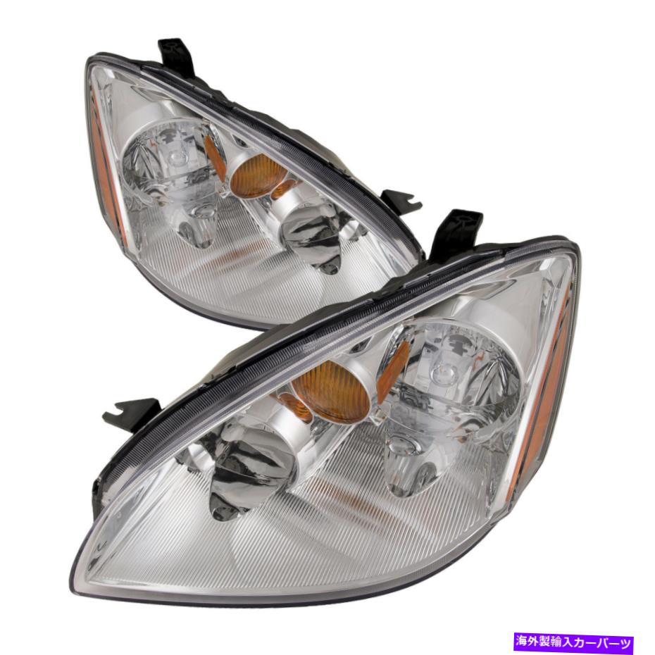USヘッドライト ヘッドライトクロームペア左右セットハロゲンは日産Altima 2002-2004 Headlights Chrome Pair Left Right Set Halogen Fits Nissan Altima 2002-2004【並行輸入品】