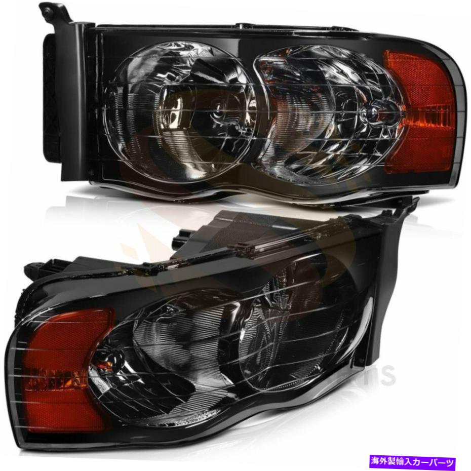 USヘッドライト 2002-2005ドッジRAMフロントランプアセンブリランプペアセットのヘッドライト Headlights For 2002-2005 Dodge Ram Front Headlamp Assembly Lamp Pair Set【並行輸入品】