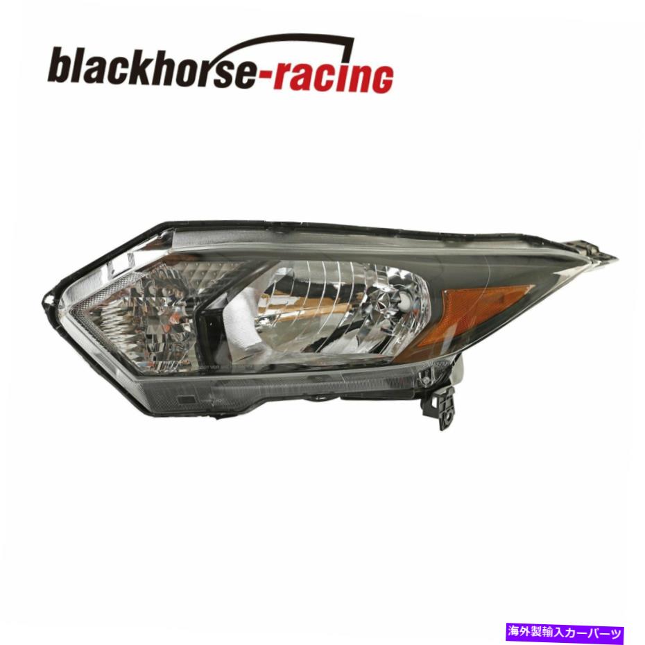 USヘッドライト 左ハロゲンヘッドライトヘッドランプアセンブリフィット16-18ホンダHR-V HRVブラック Left Halogen Headlight Headlamp Assembly Fit 16-18 Honda HR-V HRV Black【並行輸入品】