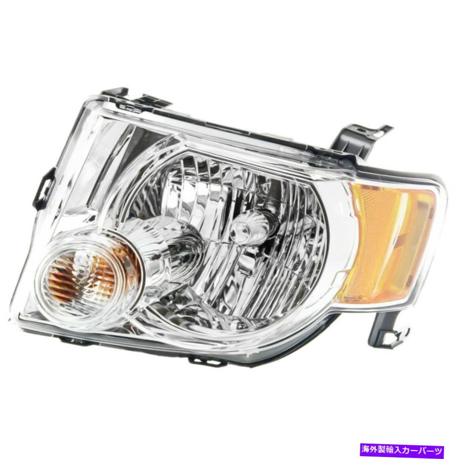 USヘッドライト 2008-2012フォードのヘッドライト電球付きの左クロムハウジング Headlight For 2008-2012 Ford Escape Left Chrome Housing With Bulb【並行輸入品】