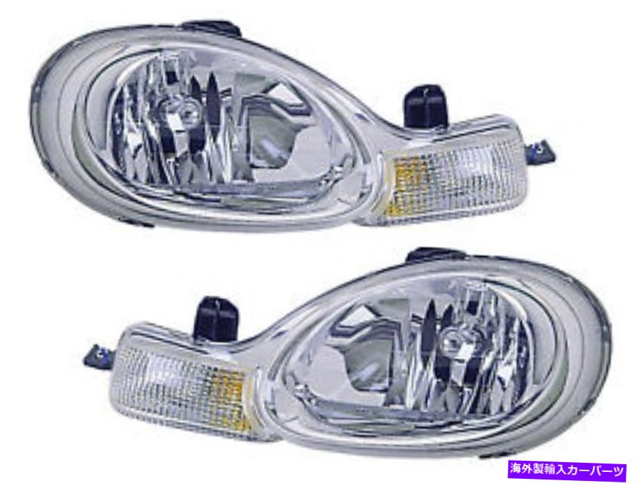 USヘッドライト 2001年2002年のDodge Plymouth Neonヘッドライトペアセット For 2000 2001 2002 Dodge Plymouth Neon Headlights Pair Set【並行輸入品】