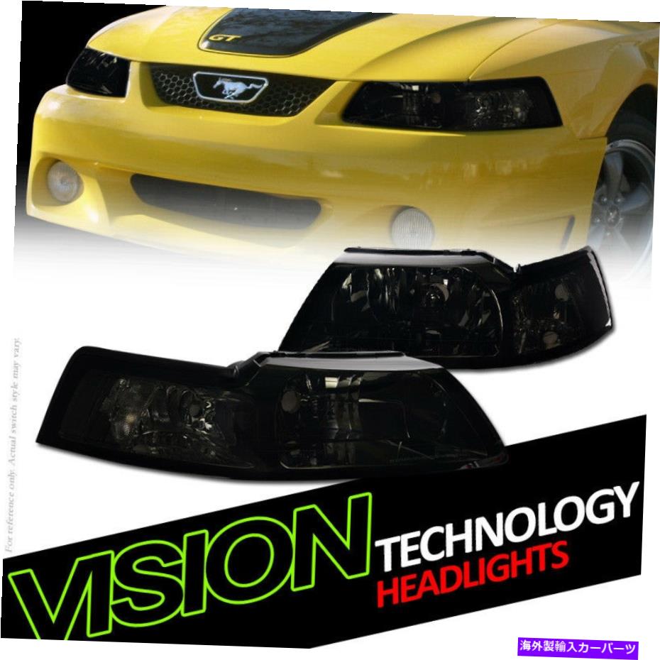 USヘッドライト 煙の色合いヘッドライト駐車場ターン信号ランプNBは99-04フォードマスタングV6 / GT Smoke Tint Headlights Parking Turn Signal Lamps Nb For 99-04 Ford Mustang V6/GT【並行輸入品】