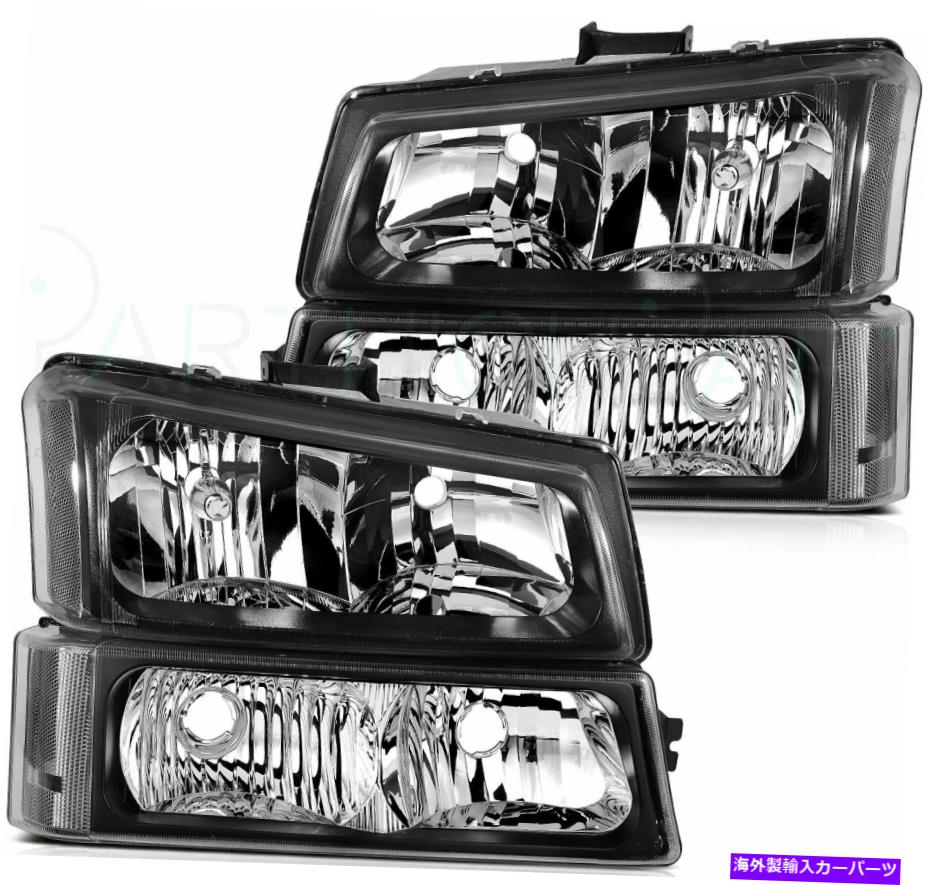 USヘッドライト FITS 2003-2007シボレーSilverado / Avalancheヘッドライト組立ヘッドランプペア Fits 2003-2007 Chevrolet Silverado/Avalanche Headlights Assembly Headlamp pair【並行輸入品】