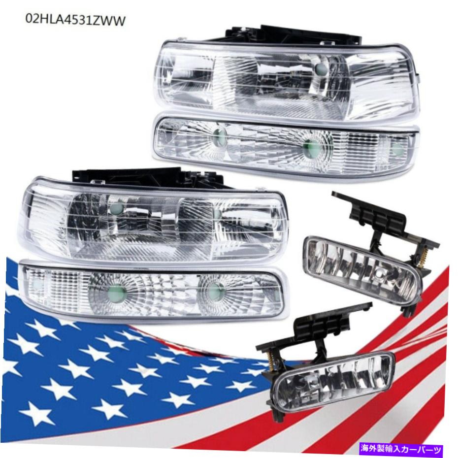 USヘッドライト ヘッドライト+フォグランプフィット1999-2002シボリーSilverado 2000-2006 Tahoe Suburban New Headlights+Fog Lights Fit 1999-2002 Chevy Silverado 2000-2006 Tahoe Suburban New【並行輸入品】 53,460円