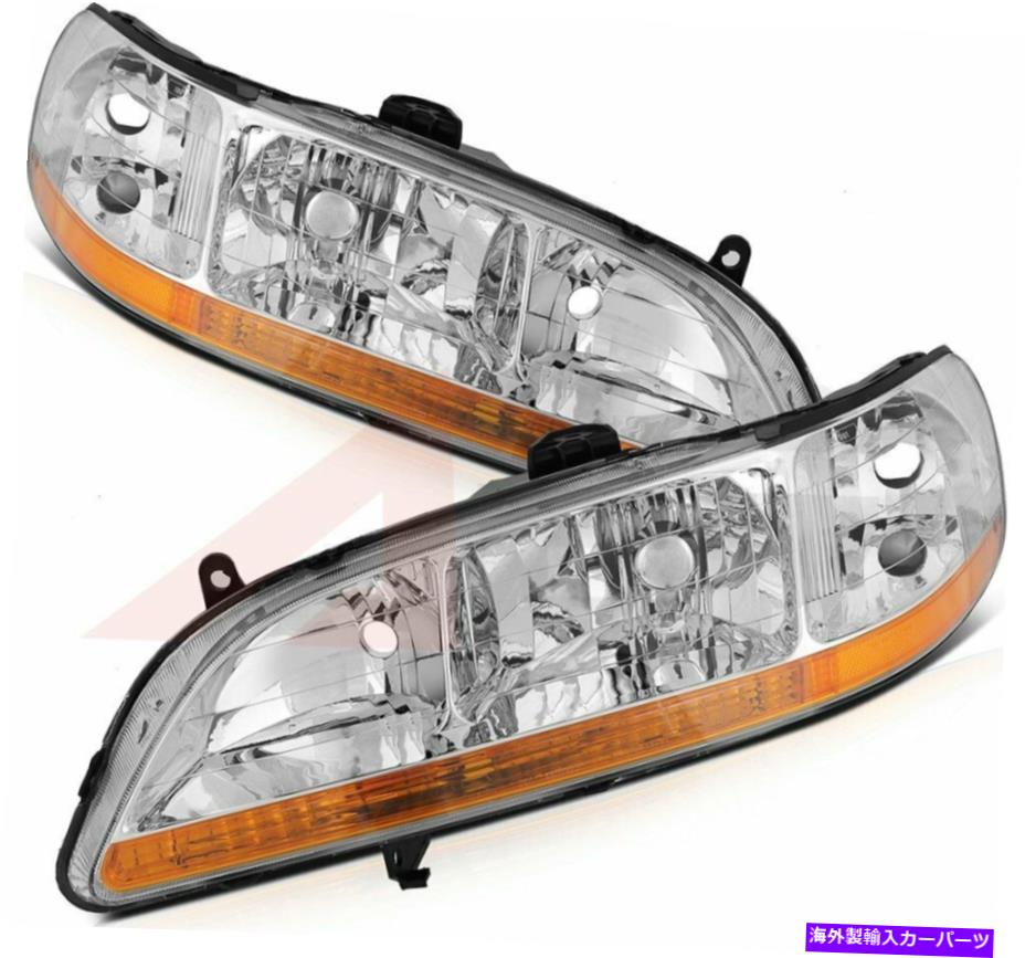 USヘッドライト 1998年から2002年のHonda Accord Headlightsアセンブリのヘッドランプが正面の新しいペアを置き換える For 1998-2002 Honda Accord Headlights Assembly Headlamps Replace Front New Pair【並行輸入品】