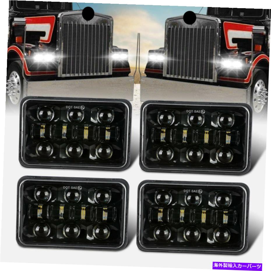 USヘッドライト 4x 60Wドット承認4×6インチLEDプロジェクターヘッドライトHi / Lo for H4651 4652 4x 60W DOT Approved 4x6\