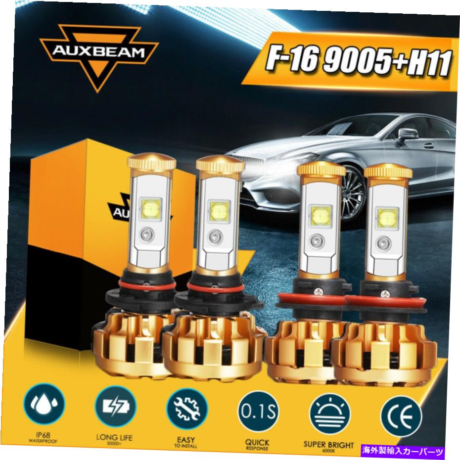 USヘッドライト Chevy Silverado 1500 2500 3500 HDのためのAuxBeam 9005 + H11 F-16 LEDヘッドライト電球 Auxbeam 9005+H11 F-16 LED Headlight Bulbs for Chevy Silverado 1500 2500 3500 HD【並行輸入品】