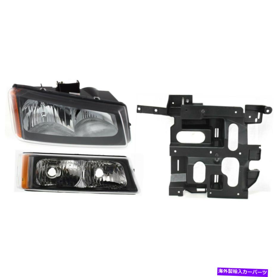 USヘッドライト 2003年から2006年のヘッドライトキットシボレーSilverado 1500 Silverado 3500 Right 3 PC Headlight Kit For 2003-2006 Chevrolet Silverado 1500 Silverado 3500 Right 3pc【並行輸入品】